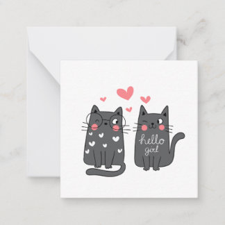 Blank Card with Cats