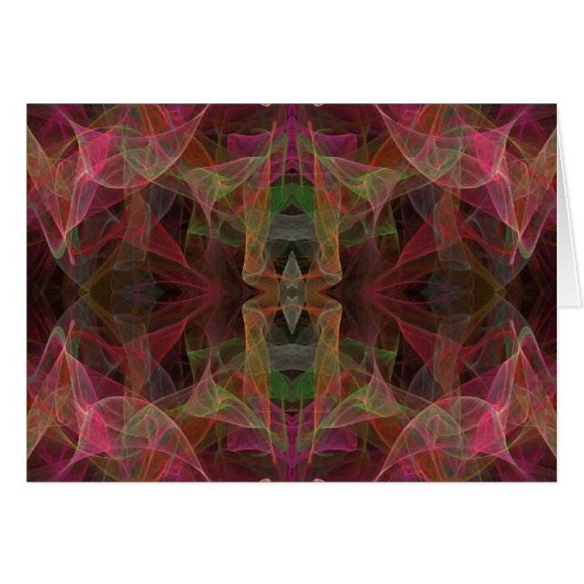 Blank Card with Fractal Background (Front Horizontal)
