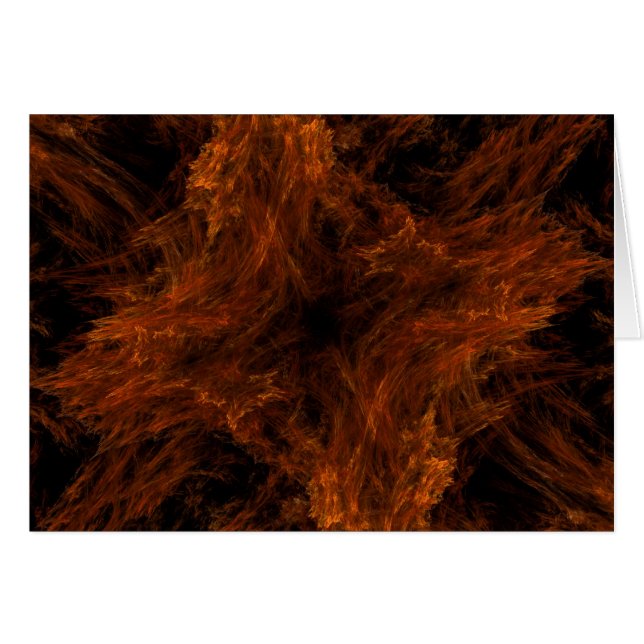 Blank Card with Fractal Design Background (Front Horizontal)