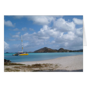 Blank Card with image of Catamaran Antigua