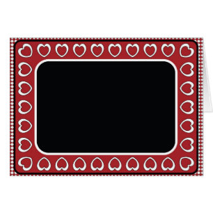 Blank Card with Red & Black Heart Background