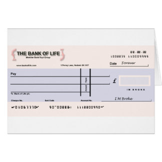Blank Check Card