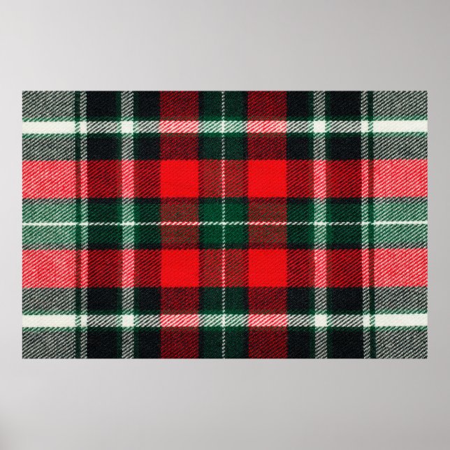 Blank chequered fabric texture, background with co poster (Front)