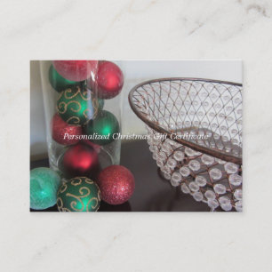 Blank Christmas Gift Certificate