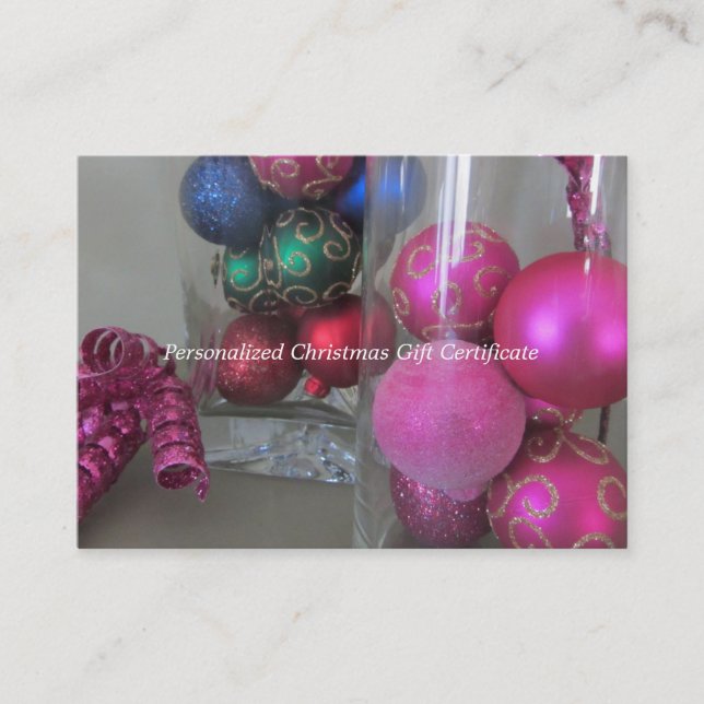 Blank Christmas Gift Certificate (Front)