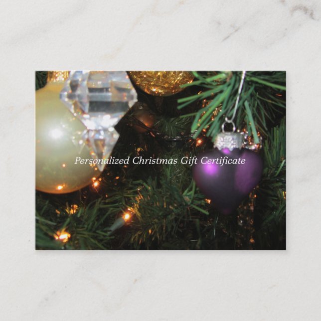 Blank Christmas Gift Certificate (Front)