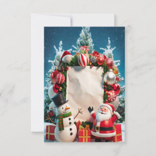 Blank Christmas Invitation Card