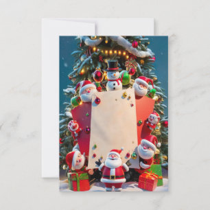 Blank Christmas Invitation Card
