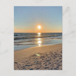 Blank Coastal Beach Sunset Card
