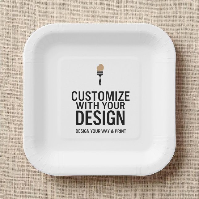 Blank Company Branded Custom Personalized  Paper Plate (Creator Uploaded)