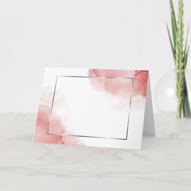 Blank Coral Rose Silver Abstract Program (Front)