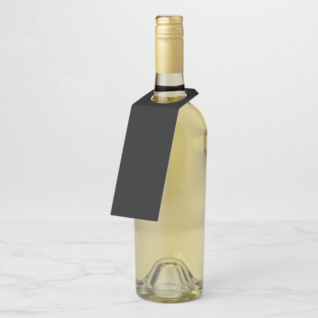 Blank Create Your Own - Black Bottle Tag (Angled)