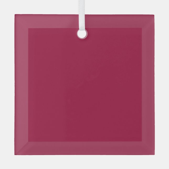 Blank Create Your Own - Cherry Red Glass Ornament (Front)