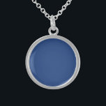 Blank Create Your Own - Deep Blue Sterling Silver Necklace<br><div class="desc">Blank Create Your Own - Deep Blue

Create your own custom personalized wedding supplies,  decorations,  invitations,  favours,  gifts and more by uploading your own images and choosing your favourite colours,  product types and styles.</div>