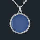 Blank Create Your Own - Deep Blue Sterling Silver Necklace<br><div class="desc">Blank Create Your Own - Deep Blue

Create your own custom personalized wedding supplies,  decorations,  invitations,  favours,  gifts and more by uploading your own images and choosing your favourite colours,  product types and styles.</div>