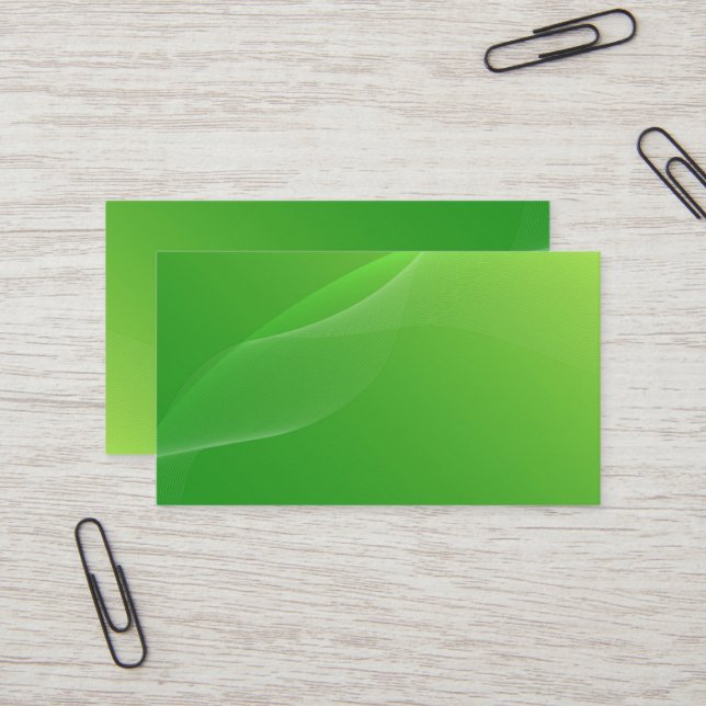BLANK CREATE YOUR OWN GREEN BUSINESS CARD (Front/Back In Situ)