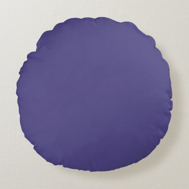 Blank Create Your Own - Midnight Purple Round Pillow (Front)