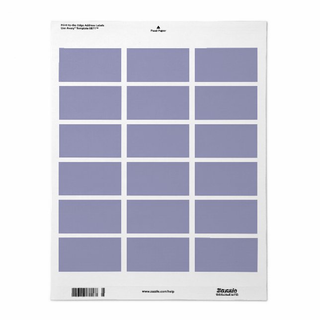 Blank Create Your Own Paper Label (Full Sheet)