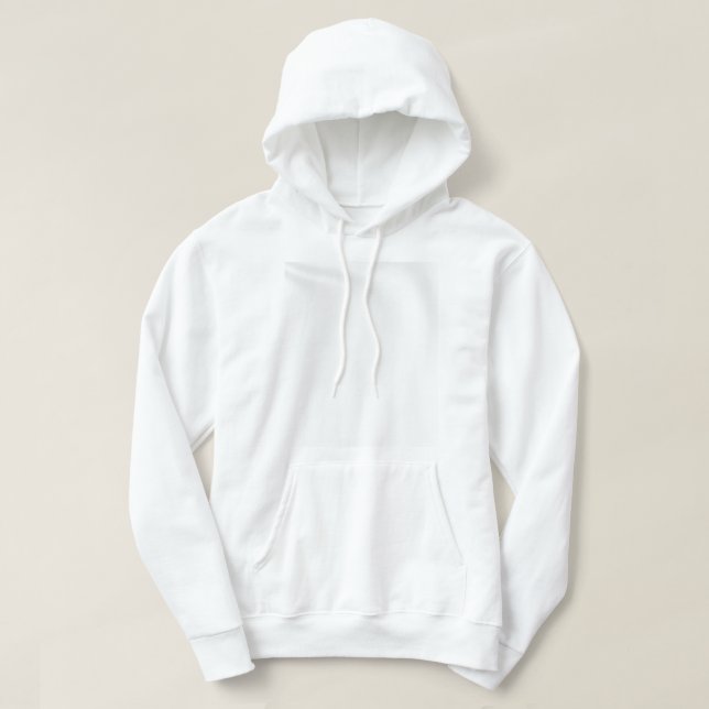 BLANK CREATE YOUR OWN WHITE SATIN HOODIE (Design Front)
