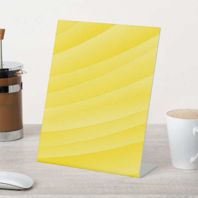 BLANK CREATE YOUR OWN YELLOW PEDESTAL SIGN (In SItu)