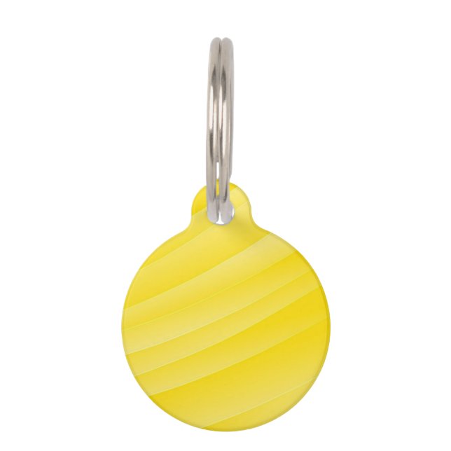 BLANK CREATE YOUR OWN YELLOW PET ID TAG (Back)