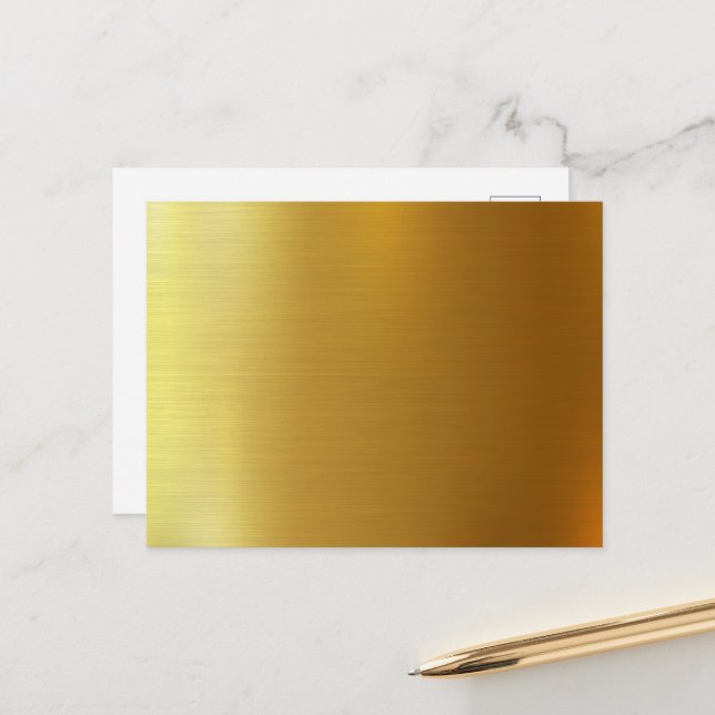 BLANK CRÉER VOTRE PROPRE CARTE POSTALE D'OR (Devant/Arrière en situation)