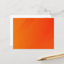 BLANK CRÉER VOTRE PROPRE CARTE POSTALE ORANGE