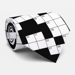 blank crossword puzzle pattern tie