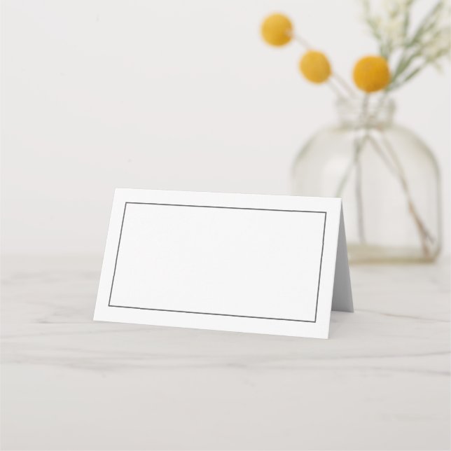 Blank Custom Colour Wedding Place Card (Front)
