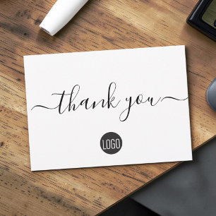 Blank Custom logo professional business Thank You Card