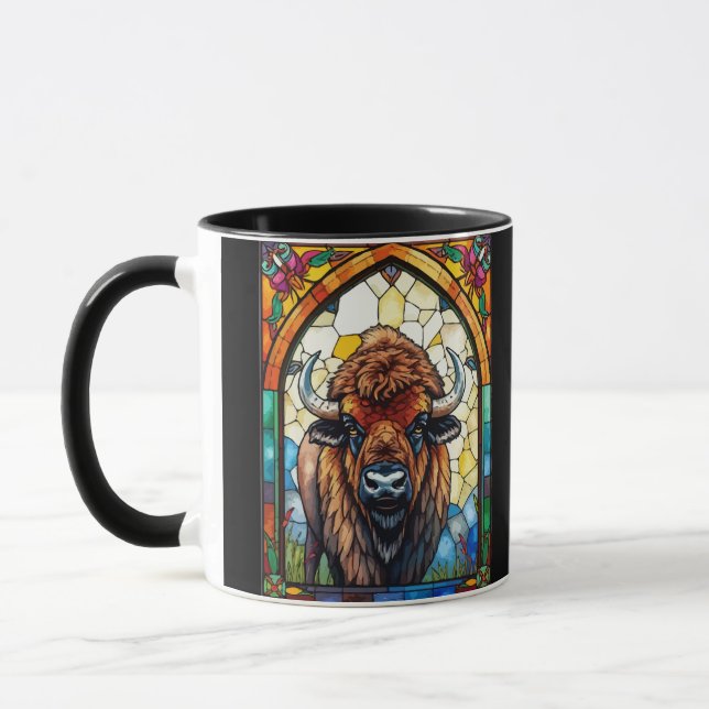 Blank Customizable  Buffalo, Bison Wildlife Animal Mug (Left)