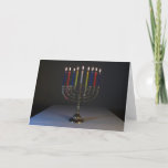 Blank Customizable Chanukah Greeting Card 6<br><div class="desc">A menorah lit for the 8th night of Chanukah.  Customize to add your own message.</div>