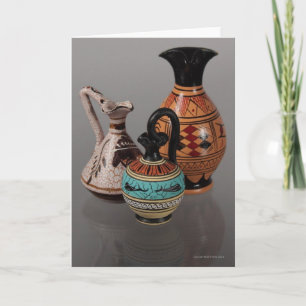Blank Customizable Greek Vases Greeting Card 3