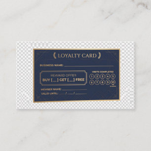 "Blank Customizable Loyalty Punch Card for Busines