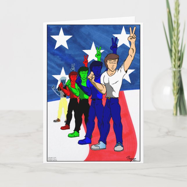 Blank, customizable Patriotic greeting card (Front)