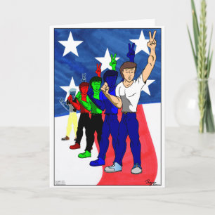 Blank, customizable Patriotic greeting card