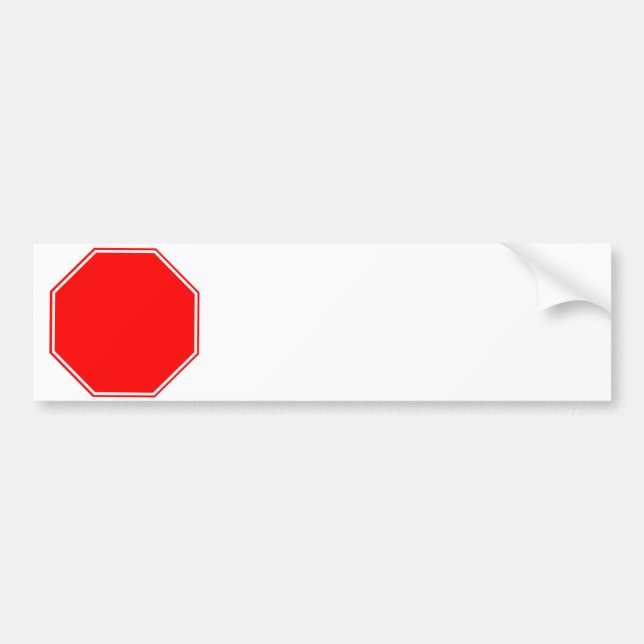 "Blank/Customizable Stop Sign Bumper Sticker" Sticker (Front)