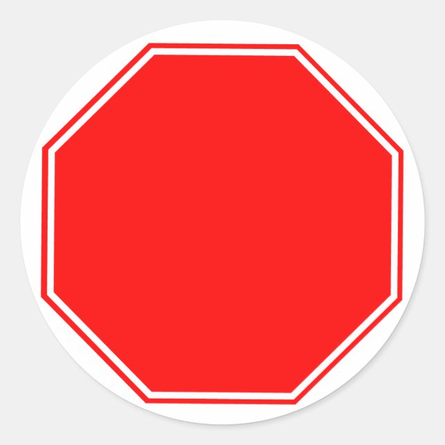 Blank/Customizable Stop Sign Sticker (Front)