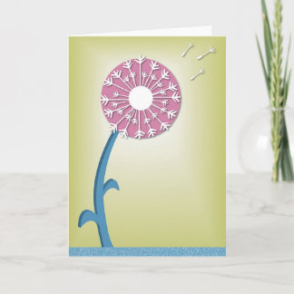 Blank Dandelion Greeting Card
