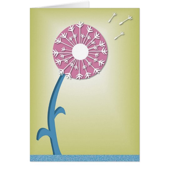 Blank Dandelion Greeting Card