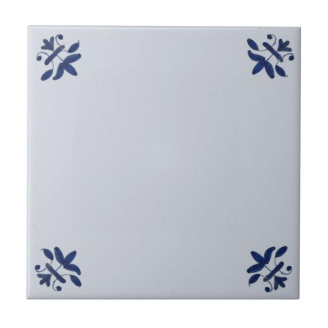 Blank Delft Bordered Tile to Mix & Match w/Others  (Front)