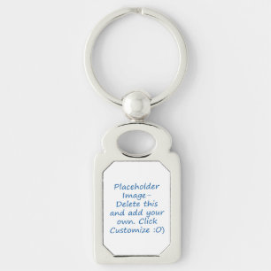Blank design with placeholder image for DIY Keychain