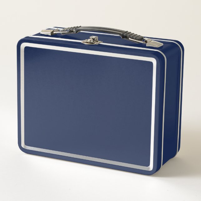 Blank - Design Your Own Custom Personalized Metal  Metal Lunch Box (Front)