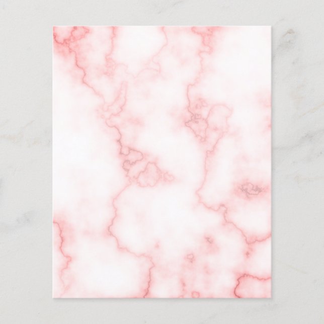Blank Elegant Faux Pink Marble Flyer (Front)