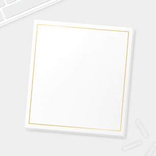 Blank Elegant Gold Notepad