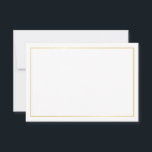Blank Elegant Gold Wedding Advice Card<br><div class="desc">Add a personal touch to your wedding with an elegant wedding advice and wishes card. This advice card features white blank space with gold border. Perfect for wedding, baby shower, birthday party, bridal shower, bachelorette party and any special occasions. Please note : The foil details are simulated in the artwork....</div>