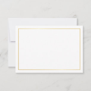 Blank Elegant Gold Wedding Advice Card