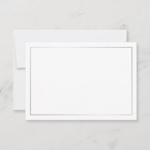 Blank Elegant Silver Wedding Advice Card