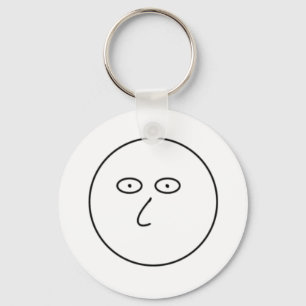 Blank Face - Decorate with dry erase markers! Keychain