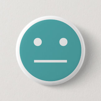 Blank face emoji 2 inch round button